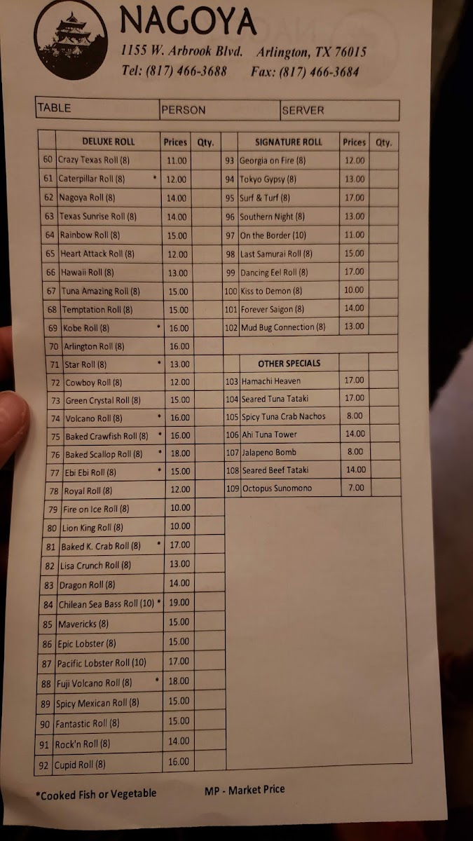 Menu Nagoya Japanese Restaurant-8